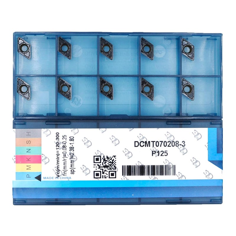 CDBP Carbide Turning Inserts DCMT 21.52 Dcmt 070208 for Semi-Finishing Cutting Steel, DCMT for Lathe Turning Tools, 10 PCS. - Image 1